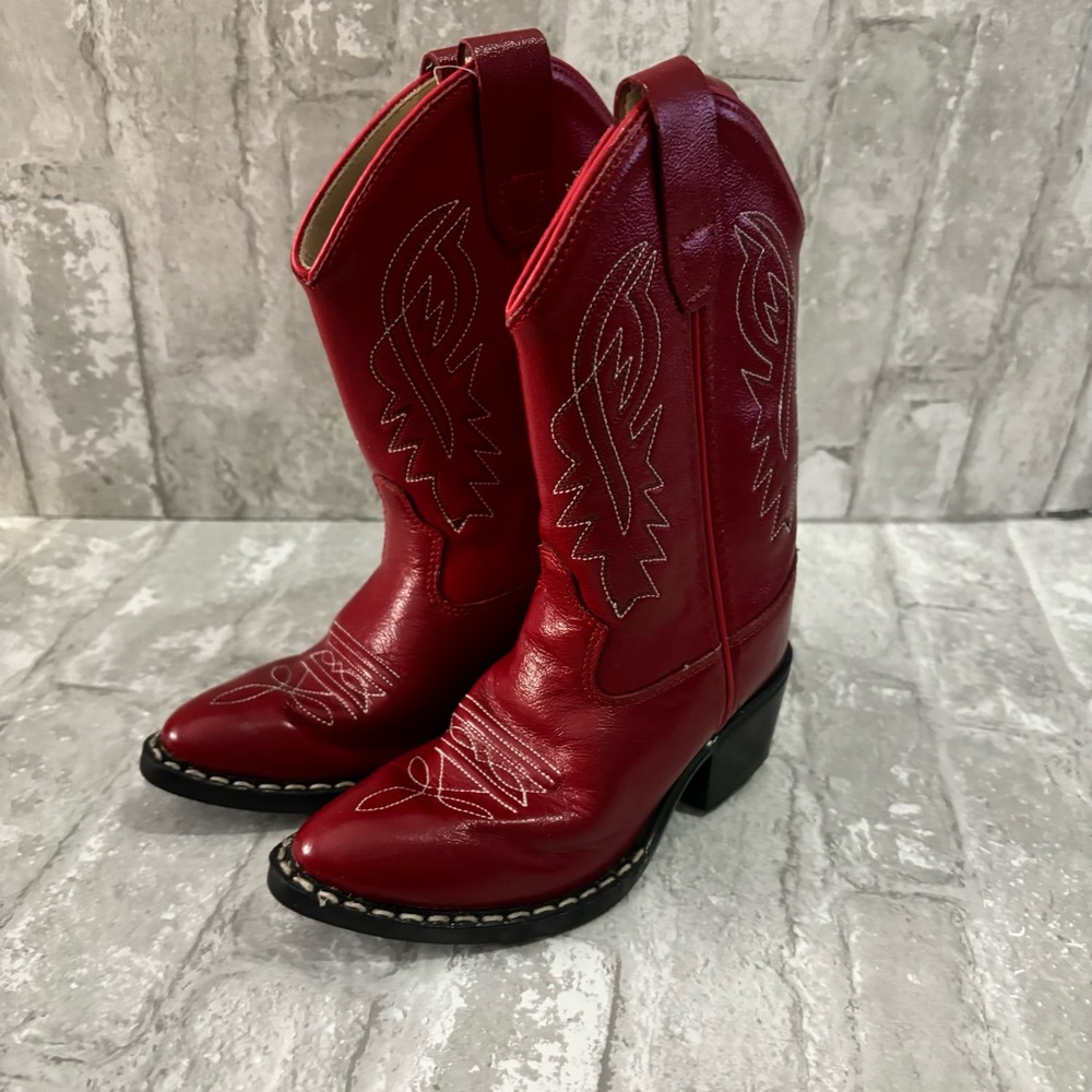 OLD WEST Unisex Girls Or boys J Toe Toddler/Little Kid Western Boot Size 10